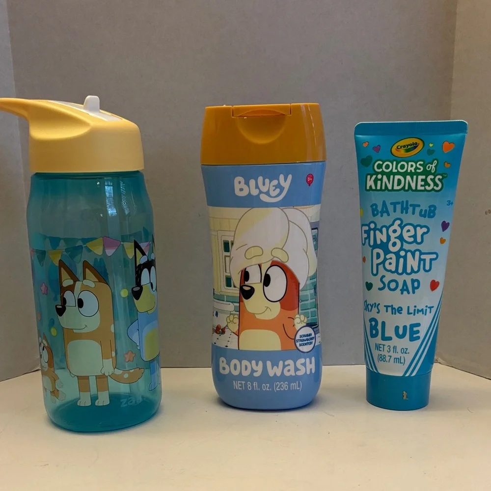 Bluey Body Wash and Finger Paint Soap Set